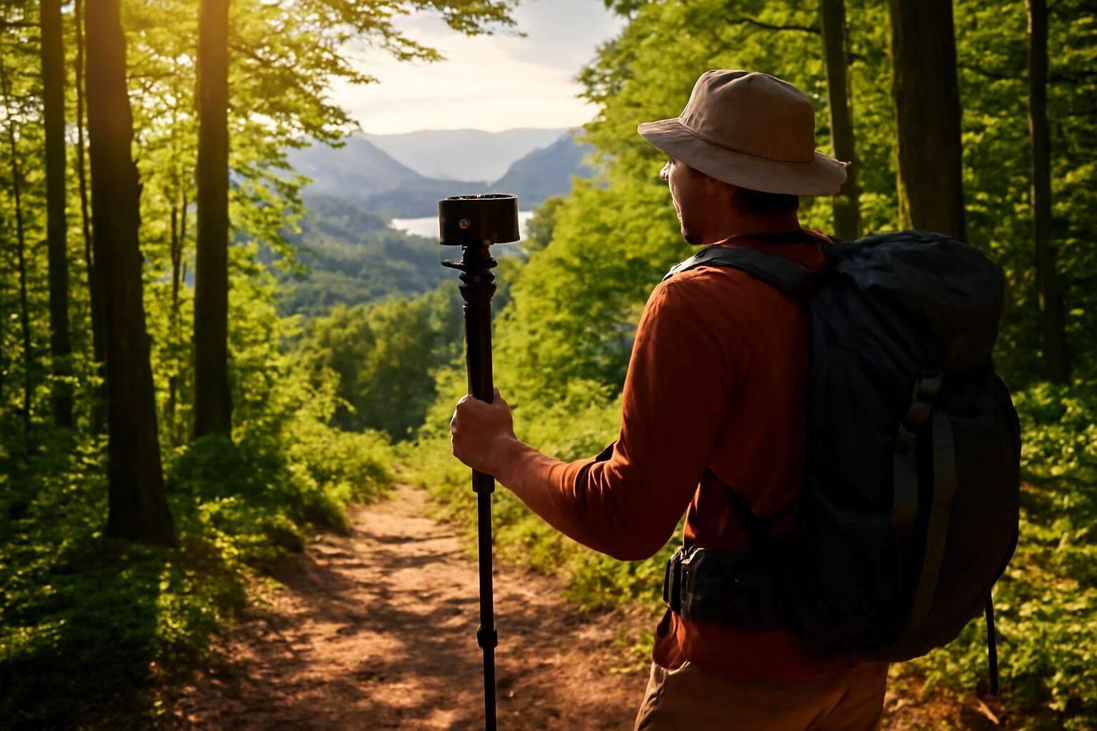 walking stick tripod attachment
